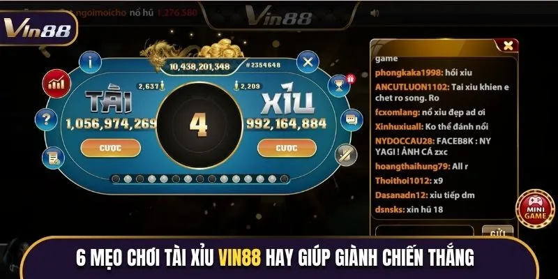 6 mẹo chơi tài xỉu Vin88 hay giúp giành chiến thắng